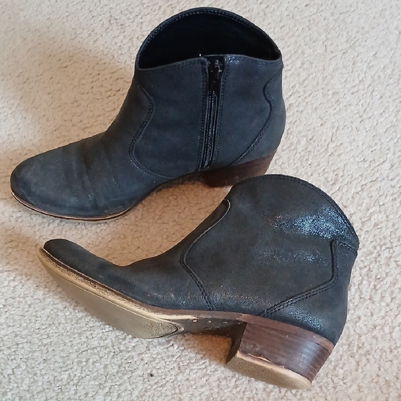 Lucky Brand Black Leather Ankle Boots - Picture 2 of 8